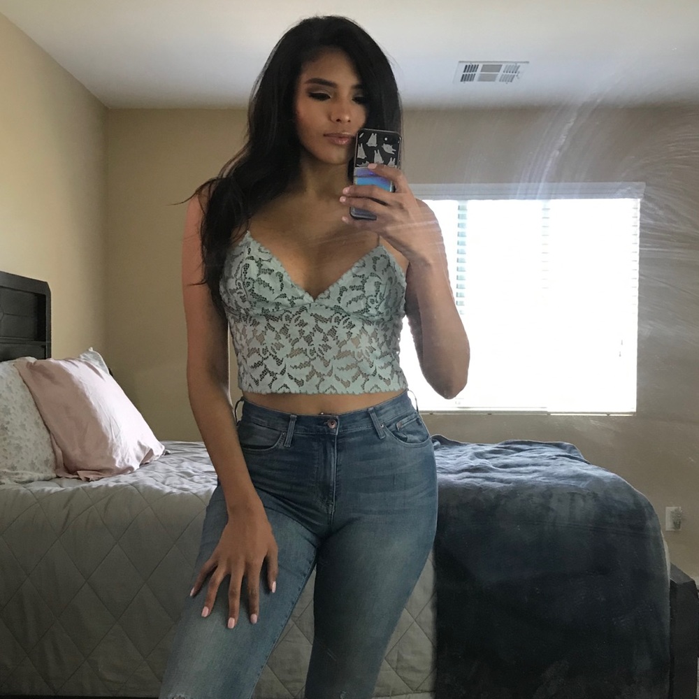 Free people aqua crop top